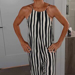 Strappy Striped Romper